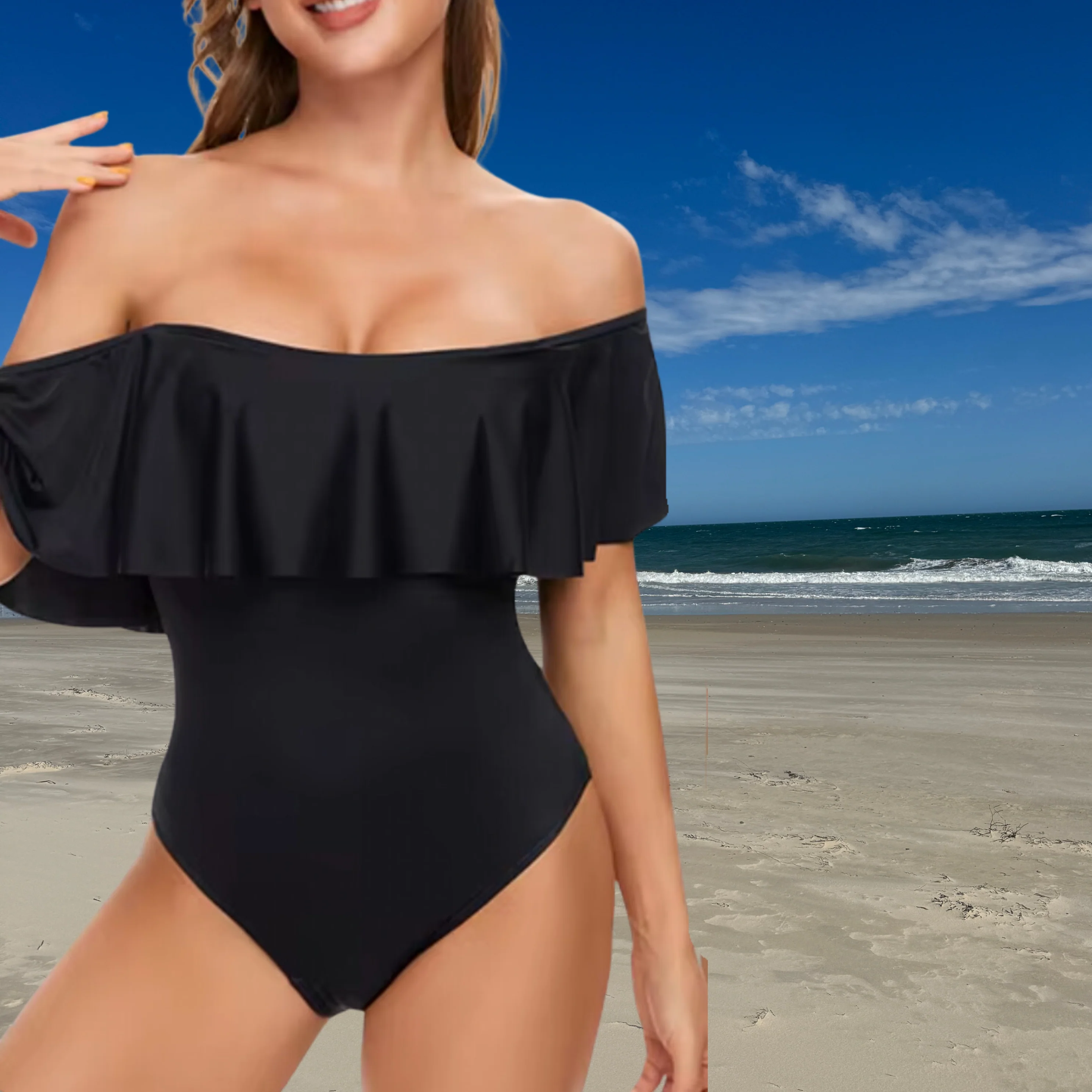 Frilly Period Swimsuit - Image 3